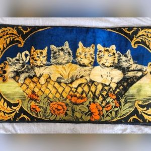 Vintage Wall Textile - Calling all cat lovers!